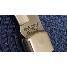 Schrade + LB5 USA Uncle Henry Wood Smokey Lockback Knife & Pouch - NIB Schrade + LB5 USA Uncle Henry Wood Smokey Lockback Knife & Pouch - NIB