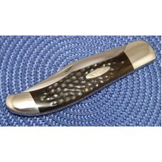Case XX USA 1965-69 Laminated Wood 6165 SAB - XX Frame - Not Drilled - Folding Hunter Knife