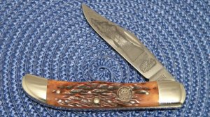 Schrade + USA LTD. Bone Museum of the City of New York Statue of Liberty Folding Hunter Knife