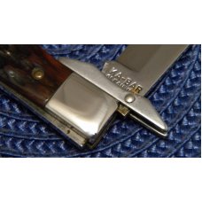Ka-Bar Olean, NY Bone Dog Head Model 211 Swing Guard Lockback Knife (Gold Shield) - NIB Ka-Bar Olean, NY Bone Dog Head Model 211 Swing Guard Lockback Knife (Gold Shield) - NIB