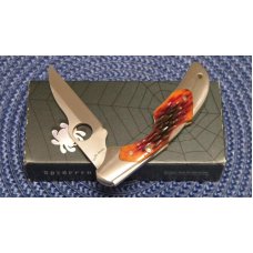 Spyderco VG-10 Japan C75P Plain Edge Bone Kiwi Lockback Knife - NIB Spyderco VG-10 Japan C75P Plain Edge Bone Kiwi Lockback Knife - NIB