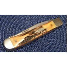 Case XX SS USA 4 Dot (1986) Stag 5254 Trapper Knife Case XX SS USA 4 Dot (1986) Stag 5254 Trapper Knife