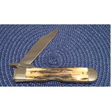 Case XX USA 2007 Stag 5111 1/2 L SS Red Shield Cheetah Swing Guard Lockback Knife Case XX USA 2007 Stag 5111 1/2 L SS Red Shield Cheetah Swing Guard Lockback Knife