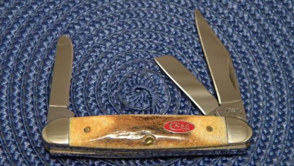Case XX USA 2007 Stag 53090 SS Red Shield Cigar Stockman Knife