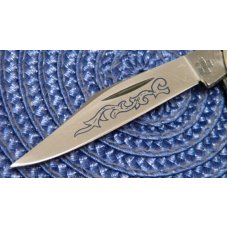 Case XX Stainless USA 3 Dot (1977) Stag 52087 SSP Blue Scroll Stockman Knife Case XX Stainless USA 3 Dot (1977) Stag 52087 SSP Blue Scroll Stockman Knife