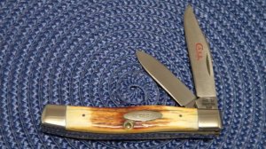 Case XX Stainless USA 2 Dot (1978) Stag Red Etch 52032 SSP 2 Blade Stockman Knife