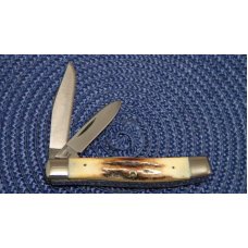 Case XX Stainless USA 2 Dot (1978) Stag Red Etch 52032 SSP 2 Blade Stockman Knife