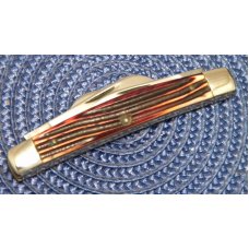 Queen Steel #33 Burnt Orange Imitation Winterbottom Bone Congress Knife - c.1957-1960 Queen Steel #33 Burnt Orange Imitation Winterbottom Bone Congress Knife - c.1957-1960