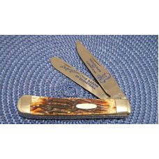 Case XX USA 6 Dot (1984) Bone 6254 Adolph Rupp Commemorative Trapper Knife - NIB Case XX USA 6 Dot (1984) Bone 6254 Adolph Rupp Commemorative Trapper Knife - NIB