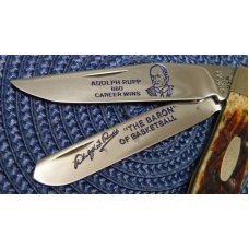 Case XX USA 6 Dot (1984) Bone 6254 Adolph Rupp Commemorative Trapper Knife - NIB Case XX USA 6 Dot (1984) Bone 6254 Adolph Rupp Commemorative Trapper Knife - NIB