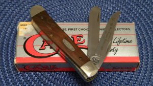 Case Ltd. XX USA 5 Dot (1995) Wood (Walnut) 1207 SS 100 Years Mini Trapper Knife - NIB