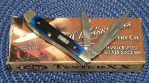 Case XX USA 2011 Ocean Blue Bone 6220 SS Peanut Knife - NIB