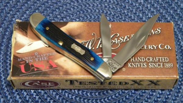 Case XX USA 2011 Ocean Blue Bone 6220 SS Peanut Knife - NIB Case XX USA 2011 Ocean Blue Bone 6220 SS Peanut Knife - NIB