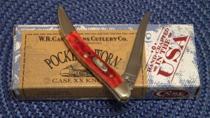 Case XX USA 2011 Pocket Worn Old Red Bone 610096 SS Tiny Toothpick Knife - NIB