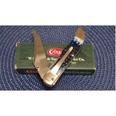 Case XX USA 2003 Navy Blue Bone 61265LC SS Mid Folding Hunter Linerlock Knife with Pocket Clip - NIB Case XX USA 2003 Navy Blue Bone 61265LC SS Mid Folding Hunter Linerlock Knife with Pocket Clip - NIB