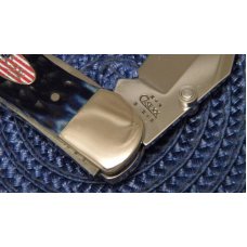Case XX USA 2003 Navy Blue Bone 61265LC SS Mid Folding Hunter Linerlock Knife with Pocket Clip - NIB Case XX USA 2003 Navy Blue Bone 61265LC SS Mid Folding Hunter Linerlock Knife with Pocket Clip - NIB