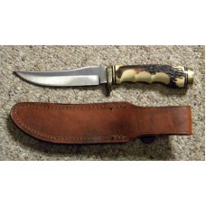 Schrade USA Uncle Henry Staglon 153UH Golden Spike Fixed Blade Sheath Knife Schrade USA Uncle Henry Staglon 153UH Golden Spike Fixed Blade Sheath Knife