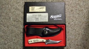 Schrade USA SC502 Scrimshaw Sharpfinger Fixed Blade Sheath Knife c. 1981 - NIB