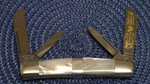 Fight'n Rooster Frank Buster Celebrated Cutlery Germany Pearl The Captain's Rooster Congress Knife
