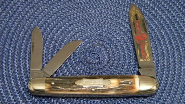Fight'n Rooster Frank Buster Celebrated Cutlery Germany Stag 1994 Anglo Saxon Whittler Club Knife