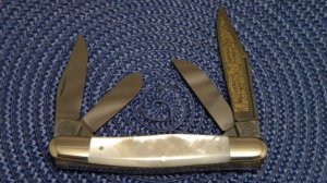 Fight'n Rooster Frank Buster Celebrated Cutlery Germany Pearl The Captain's Rooster Stockman Knife