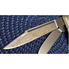 Fight'n Rooster Frank Buster Celebrated Cutlery Germany Pearl The Captain's Rooster Stockman Knife