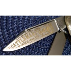 Fight'n Rooster Frank Buster Celebrated Cutlery Germany Pearl 1985 Cattleman Cattle Knife
