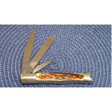 Fight'n Rooster Frank Buster Celebrated Cutlery Germany Stag 1992 3 Blade Fishtail Club Knife Fight'n Rooster Frank Buster Celebrated Cutlery Germany Stag 1992 3 Blade Fishtail Club Knife
