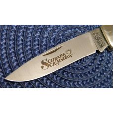 Schrade USA SC515 Scrimshaw Lockback Knife & Pouch c. 1990 - NIB