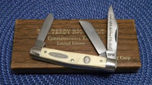 Schrade USA TR1 Teddy Roosevelt Commemorative Delrin Stockman Knife c.1975 - NIB