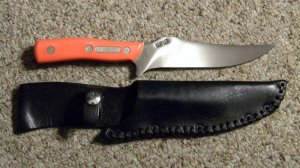 Schrade USA 15OT Old Timer Limited Edition Orange Deerslayer Fixed Blade Sheath Knife