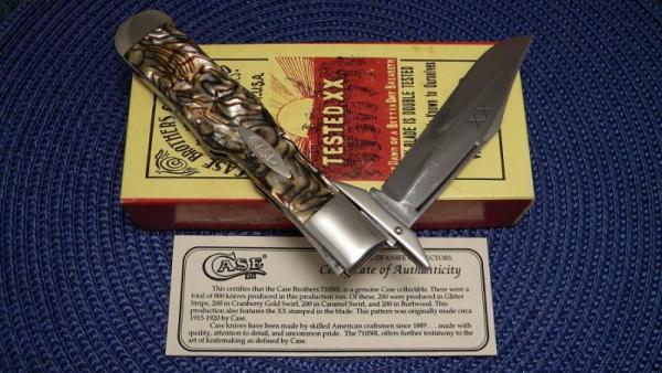 Case Classic 1990's Celluloid 71050L SAB Swing Guard Lockback Coke Bottle Knife - NIB