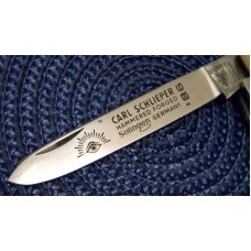 Carl Schlieper Solingen Germany 23-RB Red Bone German Eye 3 Blade Trapper Knife c.1986 Carl Schlieper Solingen Germany 23-RB Red Bone German Eye 3 Blade Trapper Knife c.1986