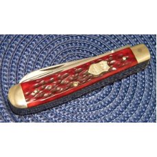 Carl Schlieper Solingen Germany 23-RB Red Bone German Eye 3 Blade Trapper Knife c.1986 Carl Schlieper Solingen Germany 23-RB Red Bone German Eye 3 Blade Trapper Knife c.1986