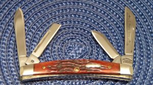 C. Platts Sons Eldred PA (Case) 1995 Bone 6468 SS Congress Knife
