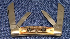 Boker Solingen Germany Tang Stamp Series 1848-2005 Stag Congress Knife