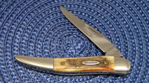 Robeson Shuredge USA (by Queen Cut. Co.) Stag Mastercraft Tiny Toothpick Knife