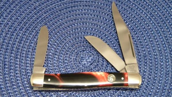 Hen & Rooster Bertram Cutlery Solingen Germany Black Lava Corelon 173BKL Stockman Knife Hen & Rooster Bertram Cutlery Solingen Germany Black Lava Corelon 173BKL Stockman Knife