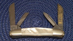 Fight'n Rooster Frank Buster Celebrated Cutlery Germany Pearl Congress Knife 