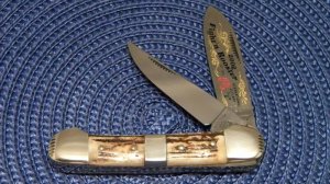 Fight'n Rooster Frank Buster & Son Celebrated Cutlery Germany Stag Canoe Jack Knife