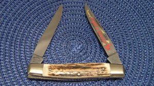 Fight'n Rooster Frank Buster & Son Celebrated Cutlery Germany Stag Muskrat Knife