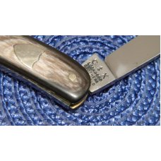 C & X Lockwood Brothers Sheffield England Horn 2 Blade Knife C & X Lockwood Brothers Sheffield England Horn 2 Blade Knife