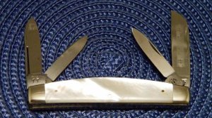 Kissing Crane Robt Klass Solingen Germany Pearl Hand Forged Congress Knife c.Pre-1970's