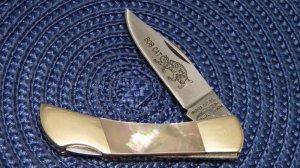 Parker Cut. Co. Japan Abalone Pearl Bob Cat Lockback Knife