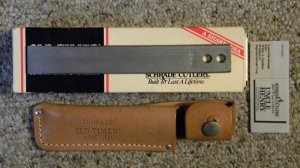 Schrade USA HS-1 Old Timer Honesteel Knife Sharpener with Leather Sheath - NIB