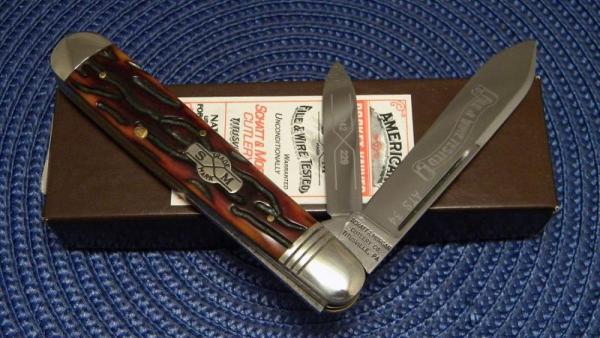 Schatt & Morgan Titusville PA. Bone 042229 English Jack Knife - NIB Schatt & Morgan Titusville PA. Bone 042229 English Jack Knife - NIB