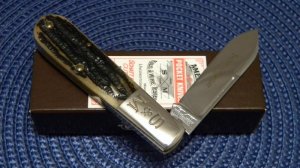 Schatt & Morgan Titusville PA. 2001 Bone 041269 Barlow Knife - NIB