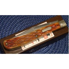 Schatt & Morgan Titusville PA. 1991 Bone 041811 Slimline Trapper Farmers Knife - NIB Schatt & Morgan Titusville PA. 1991 Bone 041811 Slimline Trapper Farmers Knife - NIB