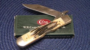 Case XX USA 2003 Bone/Stag 6.5111 1/2 Cheetah Knife - NIB