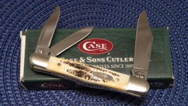 Case XX USA 2004 Bone/Stag 6.5383 WH SS Whittler Knife - NIB